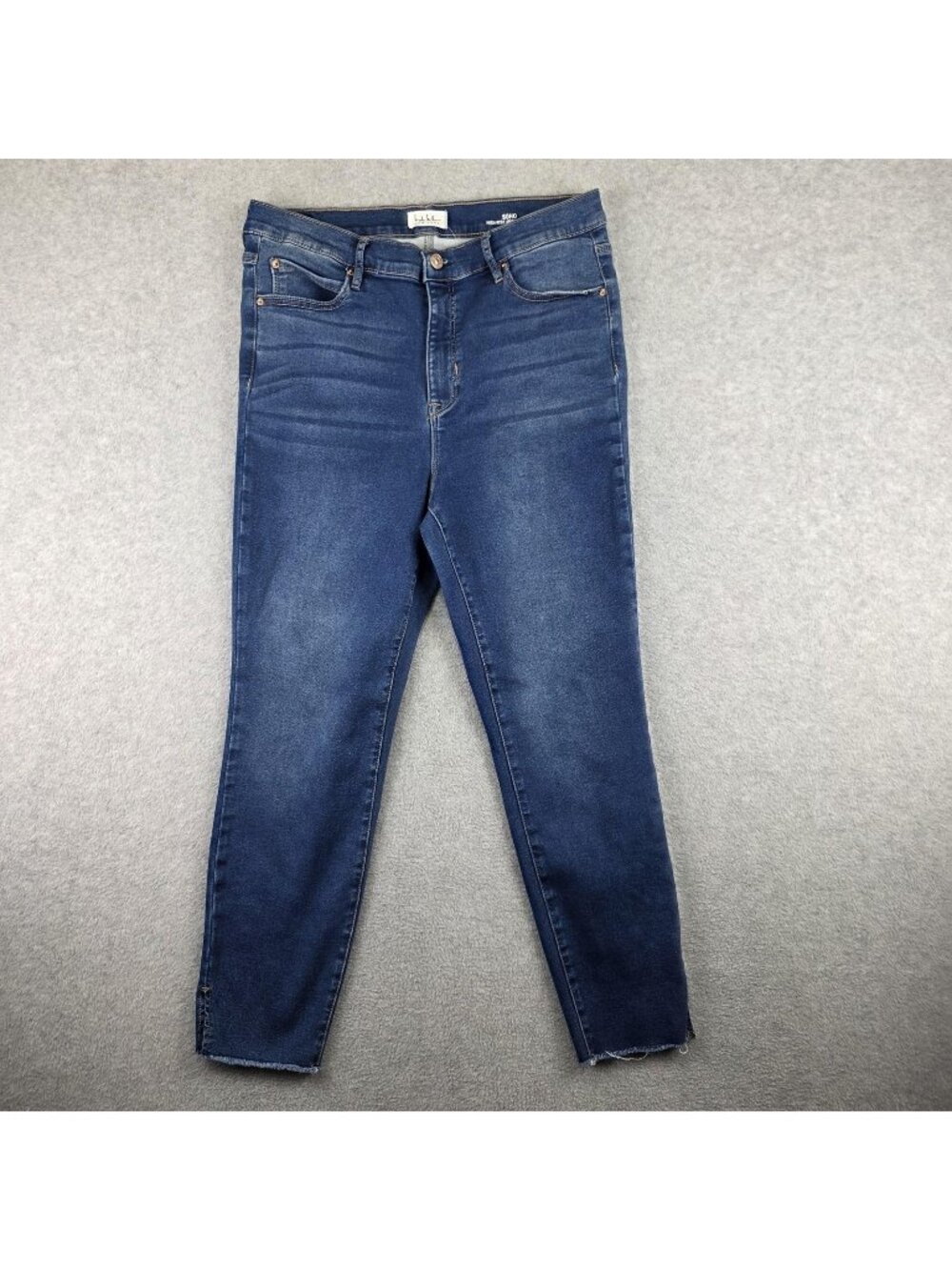 Nicole Miller Soho Jeans Womens 14 High Rise Ankle Skinny Blue Stretch Denim